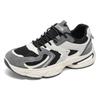 Trendy Thick-soled, Height-increasing, Two-tone Mesh, Breathable and Comfortable Men's Large-sized Running Shoes for Men