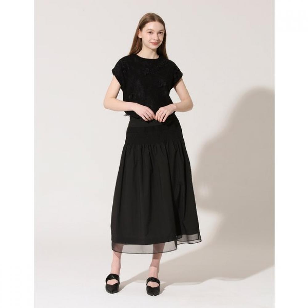SON JUNG WAN Smocking Cotton Skirt Zsk6262010