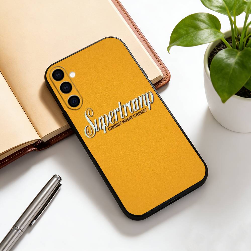 Supertramp Breakfast in America Phone Case Black Silicone Soft For Samsung Galaxy A73,A72,A71,A70,A53,A52,A51
