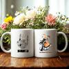 2 pcs 3A grade 11 oz witch skeleton interesting ceramic coffee mug for room Halloween decoration Birthday Christmas Holiday gift