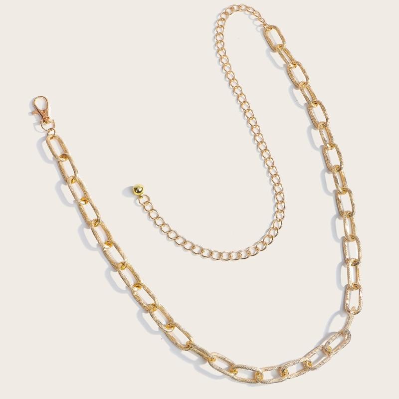 Multifunctional Metal Chain Belt Adapts To Different Outfits For Effortless Styling In Daily Life Various Occasion