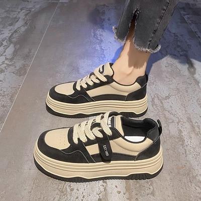 Black and White Panda Shoes Early Spring Single 22 New Casual Shoes Retro Board Shoes Platform Muffin Shoes