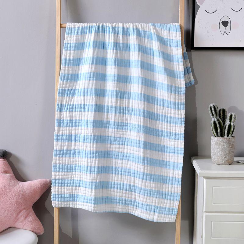 Bath Towel, Gauze, Six Layer Color Strip, Shower Towel, Cotton Cover, Blanket, Washing and Care Products, Soft and Breathable