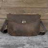 Retro Crazy Horse Leder Umhängetasche, Leder Lässige Multifunktionale Handtasche, Herren und Damen Leder Lässige Crossbody-Tasche