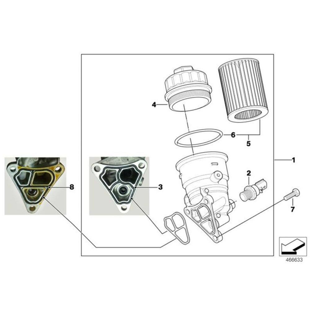 For 2002-2008 Mini Cooper R50 R52 R53 Oil Filter Housing to Block Gasket Seal 1x