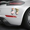 2/6Pcs 3D Shiba Inu Silicone Belly Bumper Stickers - Super Soft Anti-Collision, Car & Home Decor Protective Stickers