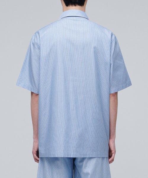 [Musinsa Standard] Cotton Tencel Half Pajama Set [Sky Blue Stripe] [Shipped from Korea] 100% Authentic