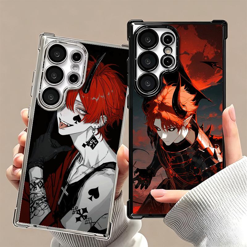 Devil Bad Boy Anime Style Plating Phone Case For Samsung Galaxy S24 S25 FE S26 Edge S23 Ultra S22 S21 Plus S20 Anti-Fall Airabag