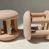 Baby0-6-1Biteable Handbell Cage Bell Cartoon Original Wooden Children's Early Childhood Education Orff Musical