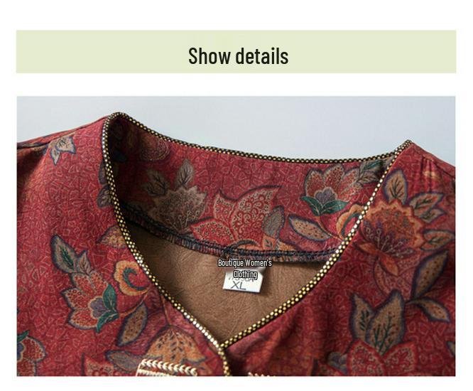 Grandma Style Summer Cardigan Set: Round Neck Two-Piece Outfit for Elderly Women (Ages 70-80)