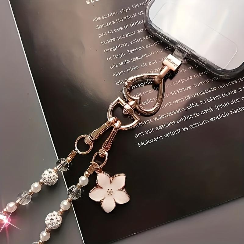 Elegante e alla moda Laccetto per Telefono con Perline a Tracolla Lunga - Catena per Telefono Carina Anti-Perdita da Donna, Catena per Borsa, Design a Filo di Perle