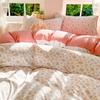 A-Class Double-Layer Yarn Floral Bedding Set Bubble Cotton Skin Friendly Summer Duvet Cover Sets Ins Soft Bed Linens for Home
