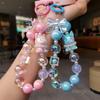 Pearl dog colorful round bead bracelet women's ins simple fashion small fresh mobile phone lanyard lanyard short wrist