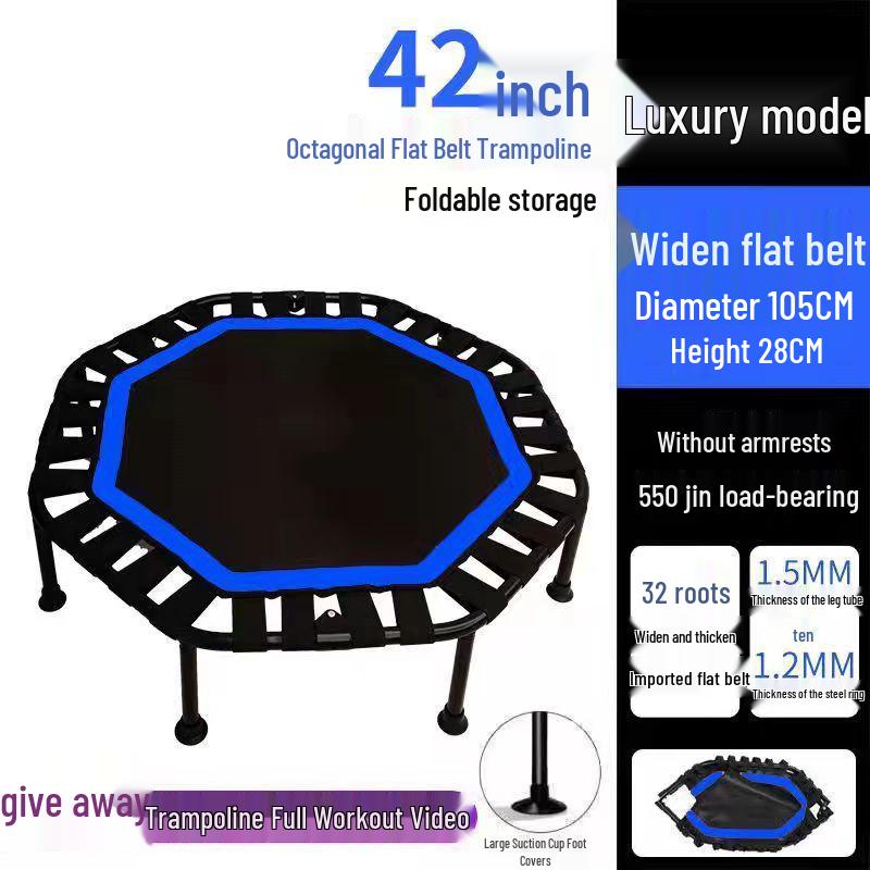 Indoor Trampoline for Kids & Adults: Compact Bouncing Bed for Home Use
