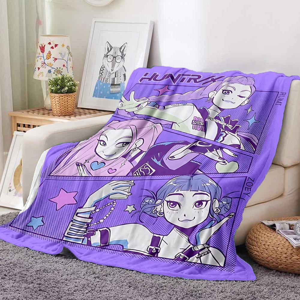 1pc HunterX Soft Comfortable Blanket Digital Print, All Season Multipurpose Knit Fabric Bedding, Office, Sofa Home Decor Blanket