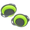 2PCS Round Retractable Folding Drain Basket Fruit Basket Multifunctional Kitchen Plastic Basin