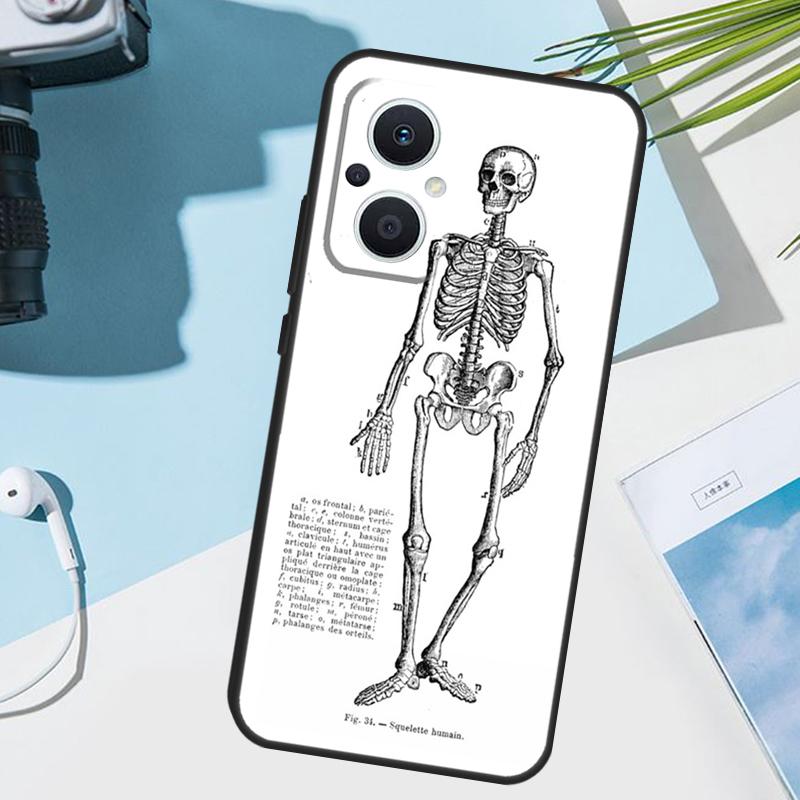 Skeleton Art Cover For OPPO Reno 13 F 10 11 12 14 Pro 11F 12F 14F 7 8 Lite OPPO Find X9 X8 X5 X6 Pro Case