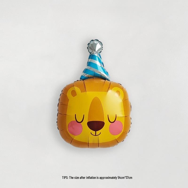 Cute Cartoon Animal Foil Balloons for Baby's First Birthday or Children's Festival Decorations