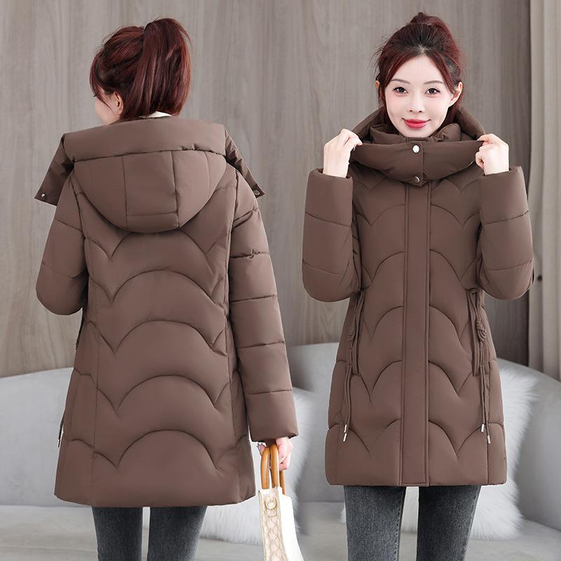 Winter Women's Long Fashionable Slim Warm Simple Versatile Coat