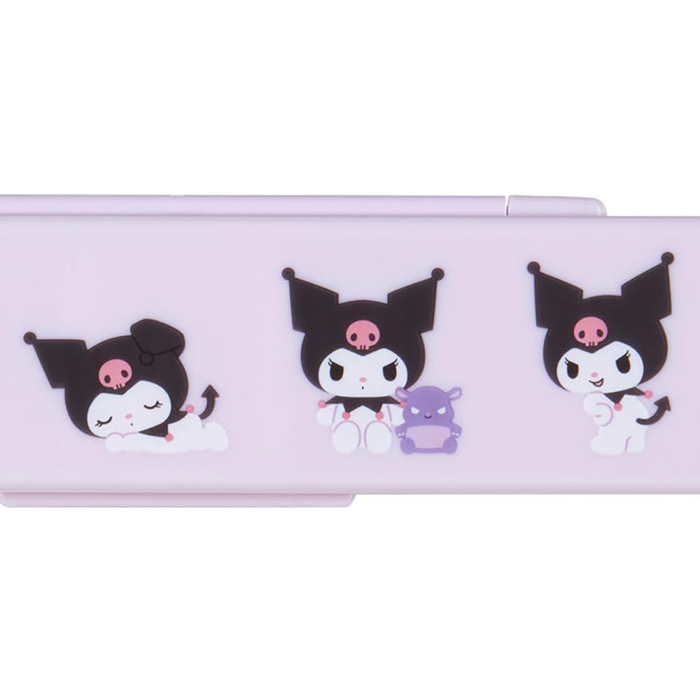 Sanrio Sanrio Chopsticks Spoon Set Kuromi Kuromi X X New Life Lunch Goods Character 294420 SANRIO (SANRIO) & Kuromi-chan 1.8 18.8 4.7cm