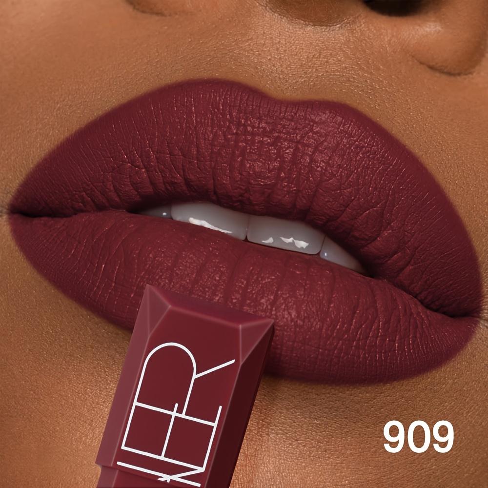 

Pudaier Luxury Long-Lasting Matte Velvet Nude Lipstick, Waterproof, Smudge-Proof, Non-Stick, Plant-Based Squalane, Brown Sexy Lip Glaze