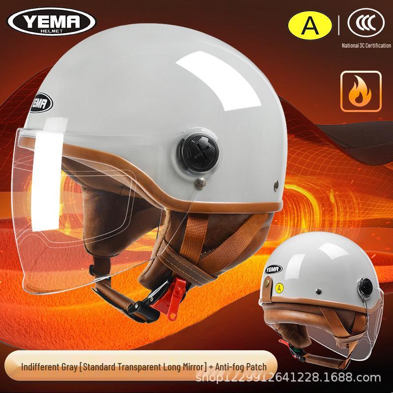 Wild Horse 3C Certified Retro Electric Motorcycle Half Helmet, Breathable, Sun-Protective, Unisex, All-Season Safety Gear