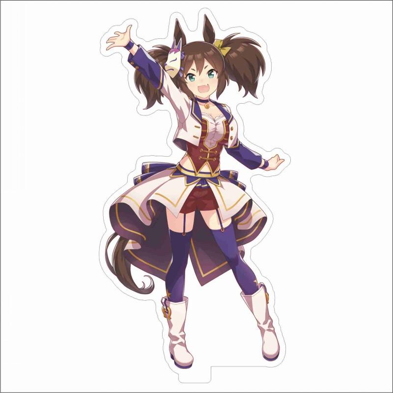 Japan Beautiful Derbil 15 Cm Cartoon Characters Acrylic Double-sided Stand Model Kawaii Cute Office Decoration Panel Permanent Recording Fans