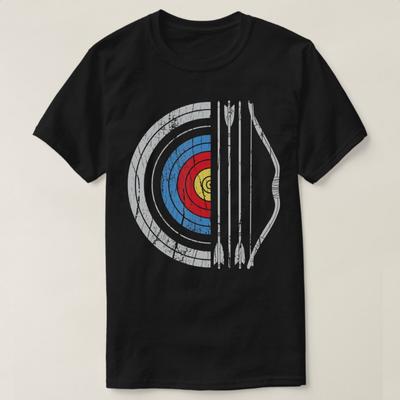 Archery Target Bow And Arrow Archer Retro Vintage TShirt 100 Cotton ONeck Short Sleeve Summer Casual Mens Tshirt Streetwear