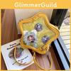 Star Cute Color Shaped Backpack With Transparent Compartment For Badges Storing