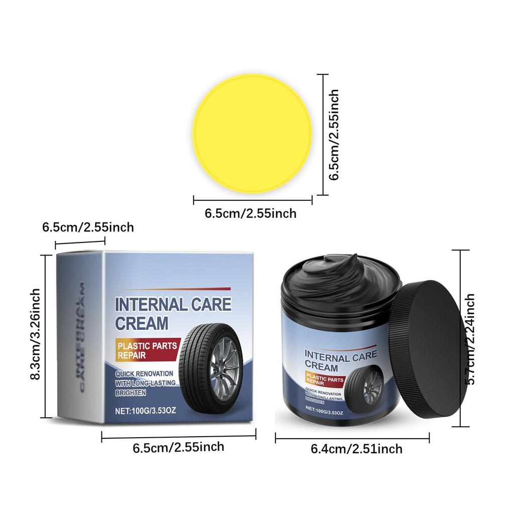 Tire , High Gloss Tire , Sponge Included, 3.5 Oz (100 G), Tire Polishing, Cleaning, Blackening Protectant