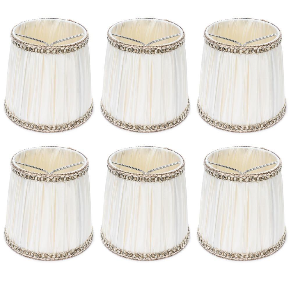 6PCS 4.7 Inch Height Lampshade Clip On Design Small Lamp Shades Unique Wall Lamp Shade  Indoor Lamp