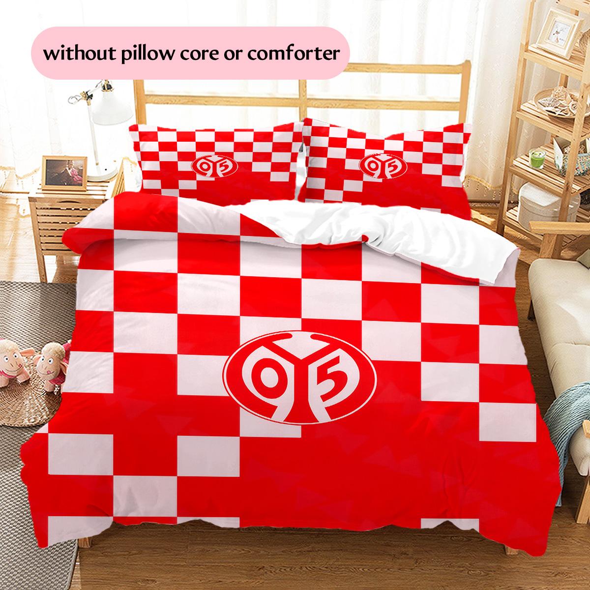 No.1 Football and Sports Club  Pattern Bedding Quilt Set  Home Decoration  Gift (1 * duvet cover + 2 * pillowcase  without core) 250x220cm