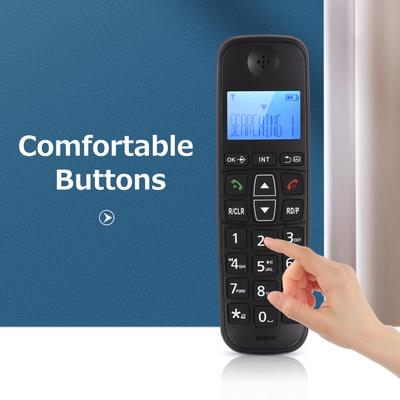 Bisofice D1007 TAM Cordless Telephone with Telephone Answering Machine 3 Lines LCD Caller ID