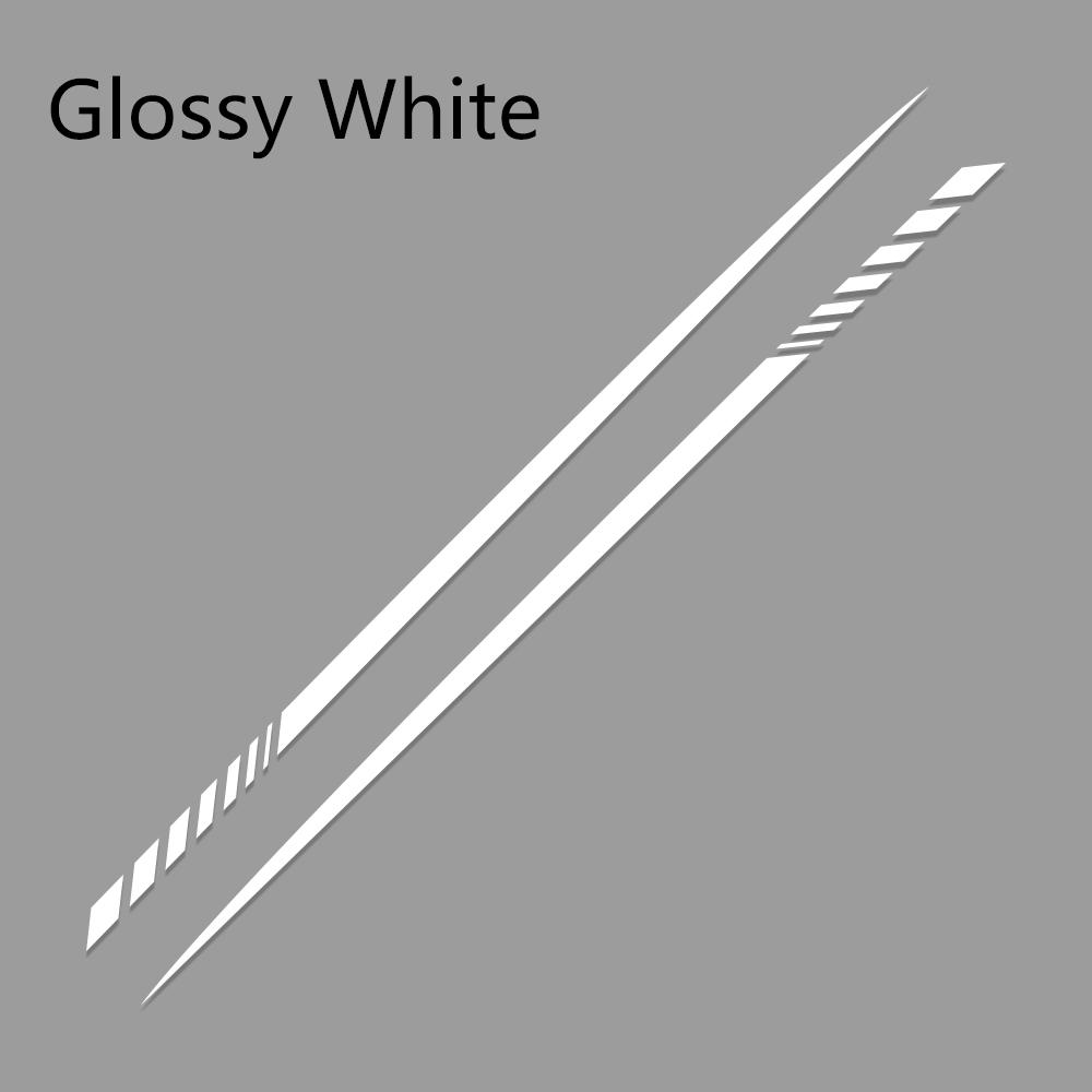 2pcs Car Long Stripe Waist Line Stickers Auto Both Side Body Vinyl DIY Decals Racing Sport Styling Tuning Accessories