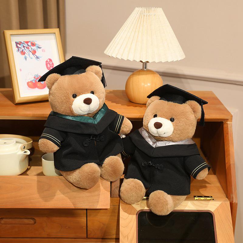 Dr. Bear Graduation Plush Toy - Teddy Bear Gift for Students from Primary To High School