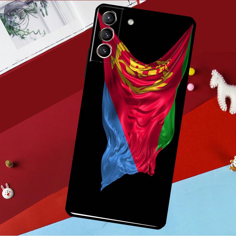 Eritrea Flag Funda For Samsung Galaxy S25 S24 S21 S22 S20 Ultra S9 S10 Plus S23 FE S24 FE Phone Case
