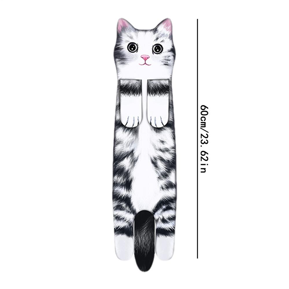 

Funny Cat Hand Towels Kitchen Bathroom Hand Towel Quick Dry Soft Absorbent Microfiber Creative Cute Cat dog Towel home gift