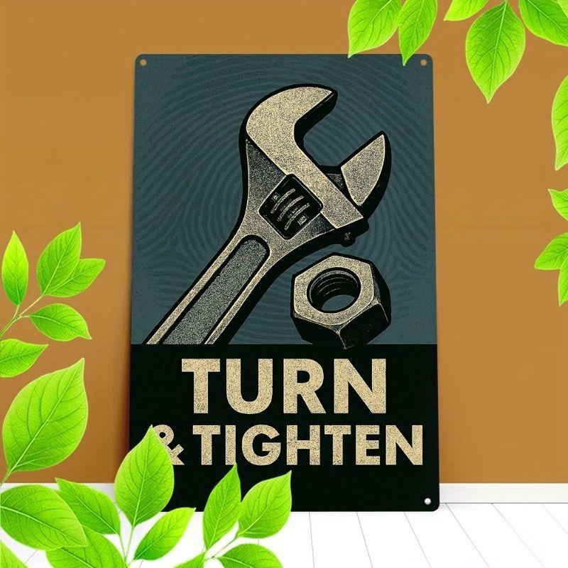 Vintage Garden Tools Metal Painting for Balcony Garage & Garden Decor