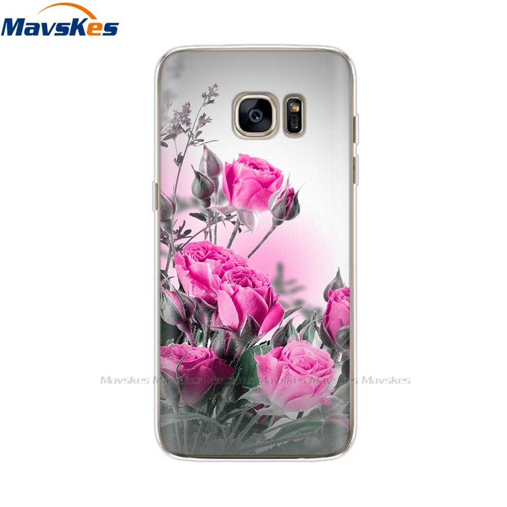 Custodia in Silicone Cartone Animato Per Samsung Galaxy S7 Custodie Cover Fiore Morbido TPU Custodia per Telefono Per Samsung S7 edge G930F G930FD G930W8 Funda