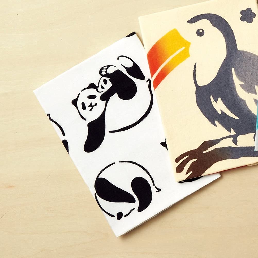 Miyamoto Towel Miyamoto Kenema Made In Japan Tenugui Hand 35 X Panda and 50031 Chū-dyed Towel, 90cm, Baby,