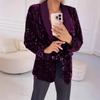 2024 Autumn/Winter European & American Fashion Sequin Lapel Blazer