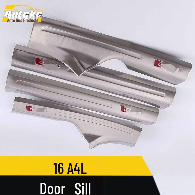 16 A4L Stainless Steel Sill Strips: Tailgate and Trunk Protection Decor