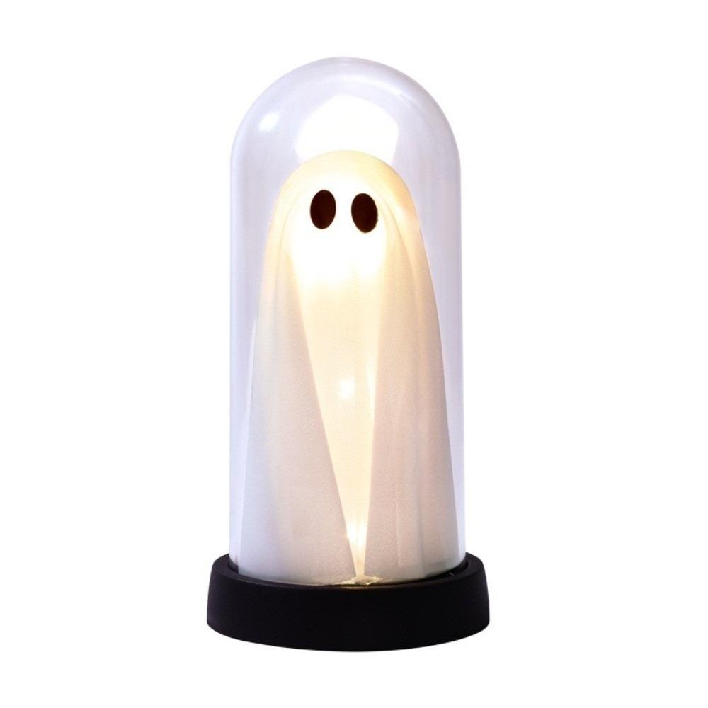 Halloween Light Up Specter Warm White Light Cloche Specter Lamp Desktop Lighting  Spooky Room Decor