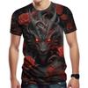 Men's Novelty Dragon T-Shirts 3D Printed Dragon Short Sleeve Tshirts Casual Summer Tee Top