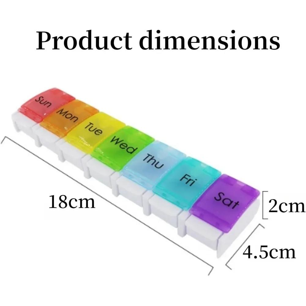 Medical Pill Box 7 Slots Weekly 7 Days Medicine Weekly Pill Case Storage Box Travel Home Medicine Box Accessories