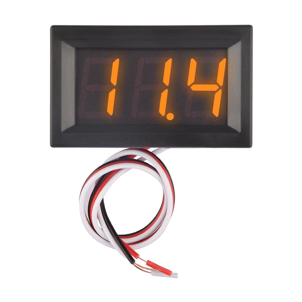 1.16" DC 1-111V Mini LED Display Digital Voltmeter Gauge Voltage Tester 1 Wires Volt Panel Meter Red/Blue/Green