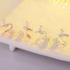 BELLA BOX Fashion Zircon Snowflake Five Petals Stud Earrings Jewelry Wedding Party Gift