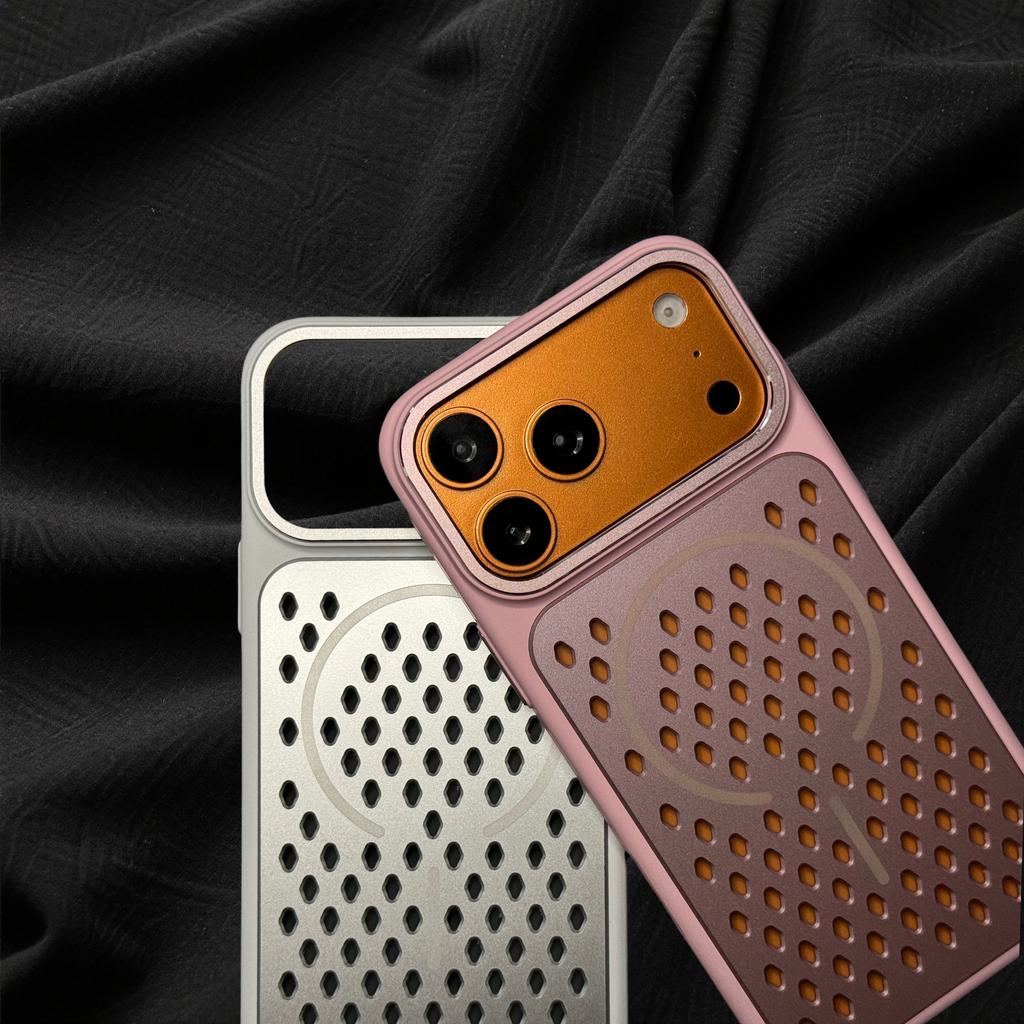 Hautgefühl Wabenstruktur Wärmeableitung Magnetische Handyhülle für iPhone 17 Pro Max 16 Plus Stoßfest Verschleißfest Schlanke Hülle
