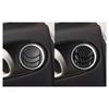 Set Black Carbon Fiber Car Dashboard AC Vent Decoration For Nissan 350Z 06-09