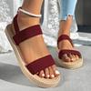 Women's Platform Sandals  Summer Comfortable Flat Heels Fabric Sandals Women Lightweight Casual Beach Sandalias De Mujer